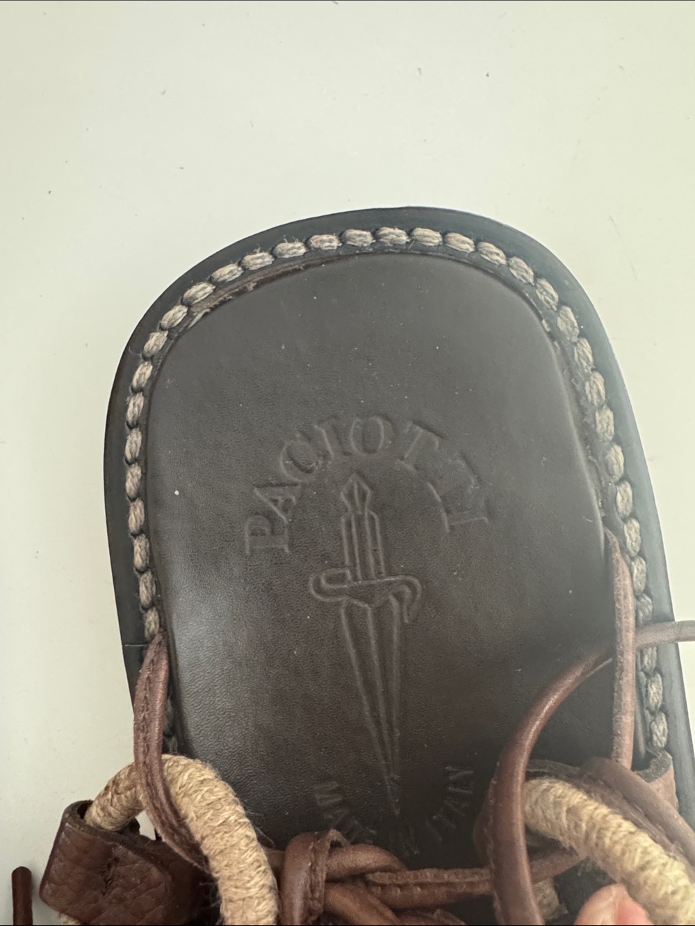 Casare Paciotti Brown Leather Lace Up Gladiator Ankle Wrap Rope Sandals Sz 40 EU - Picture 2 of 16